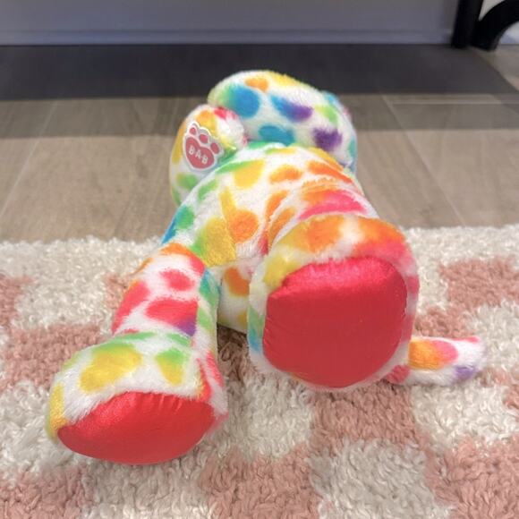 Build A Bear Rainbow Hearts Kitty Cat Lisa Frank Inspired Tie-Dye Stuffed Plush - Picture 6 of 8